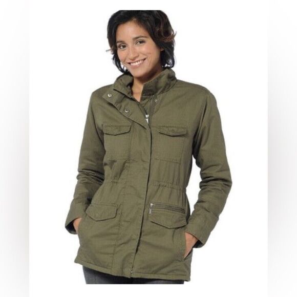 Toad & Co. Horny Toad Olive Green Utility Jacket w/Plaid Interior (Size: Small) - Picture 16 of 16